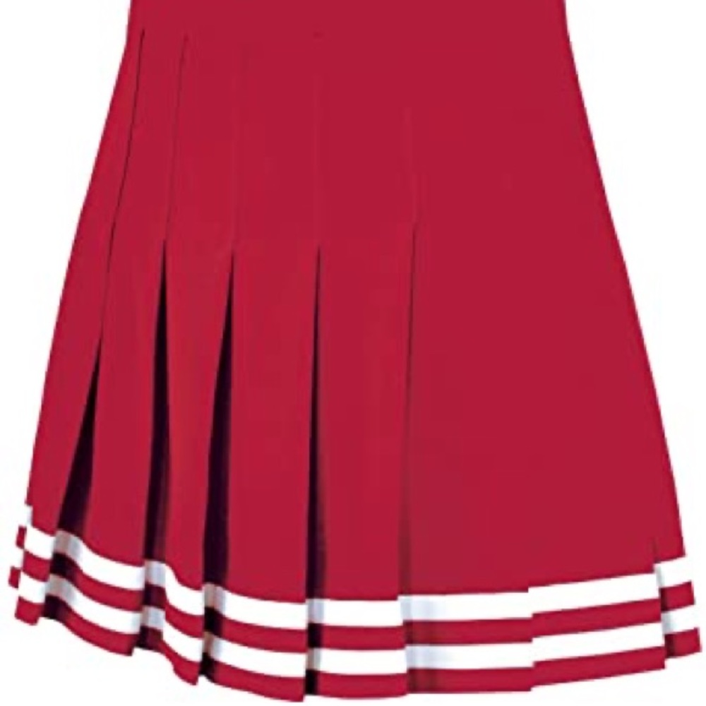 Red Pleat Gameday Cheer Skirt